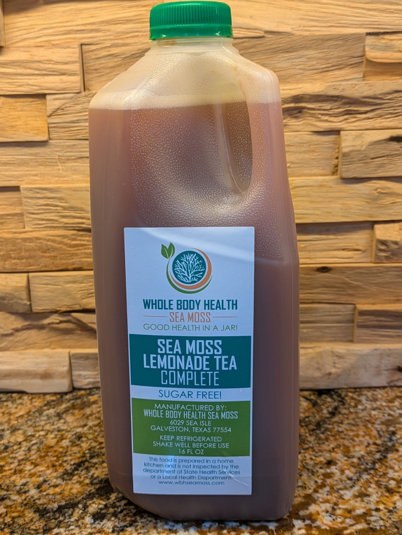 1/2 Gallon Sea Moss Lemonade Tea Complete Sugar Free